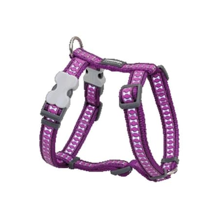 Red Dingo DH-RB-PU-SM Dog Harness Reflective Purple; Small